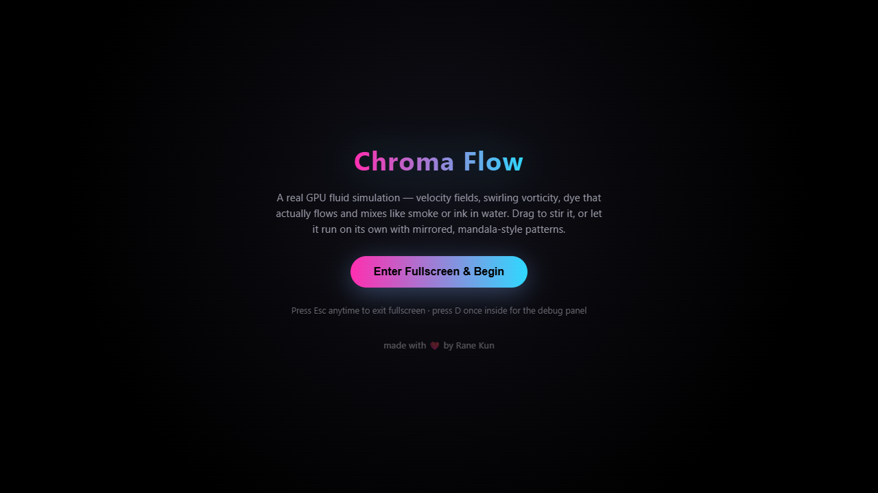 Screenshot of Chroma Flow