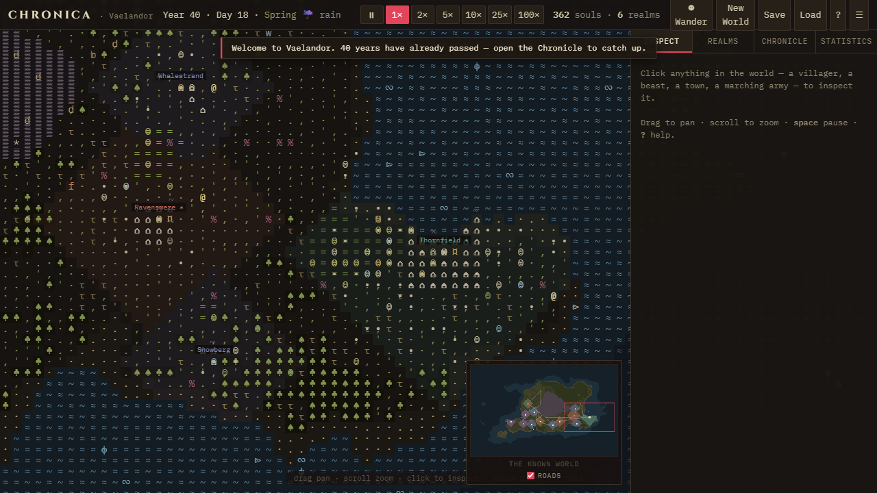 Screenshot of chronica