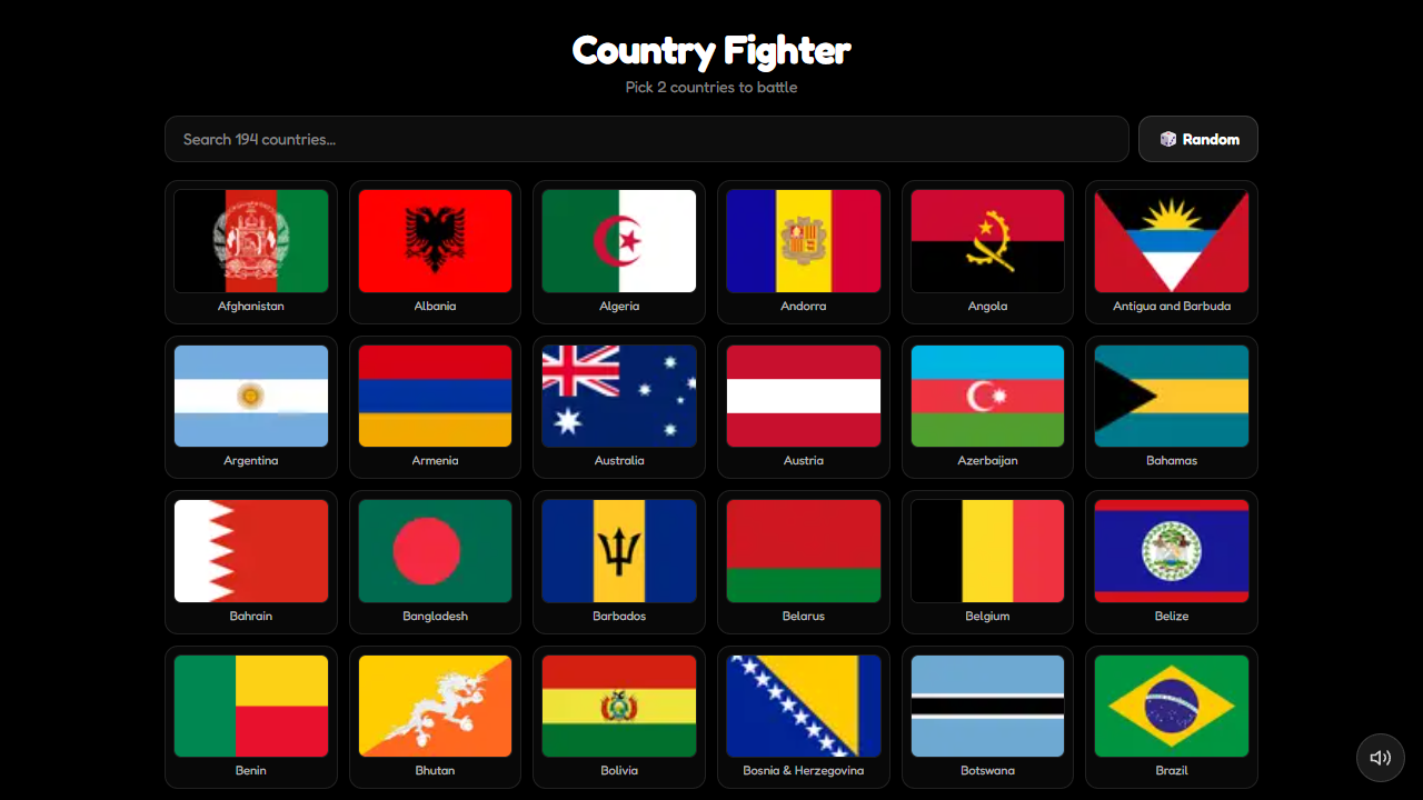 Screenshot of country fighter