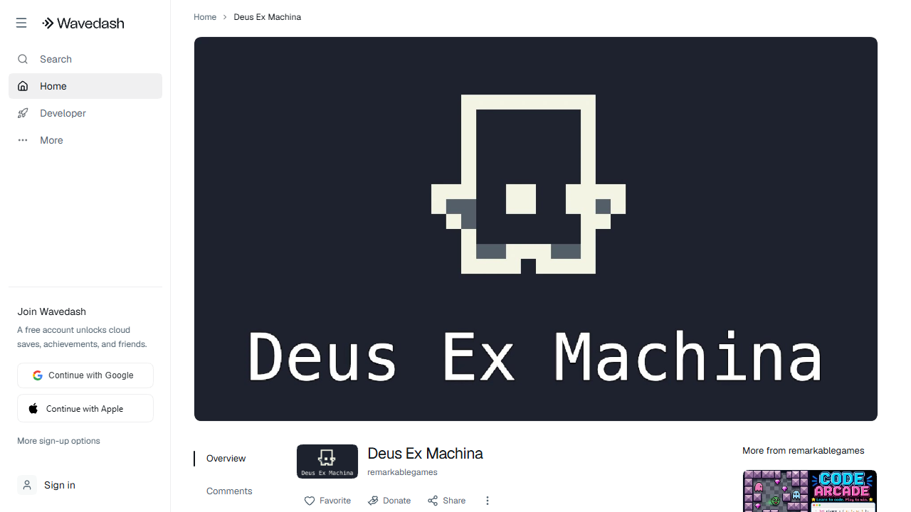Screenshot of deus ex machina