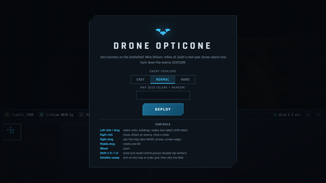 Screenshot of drone opticone