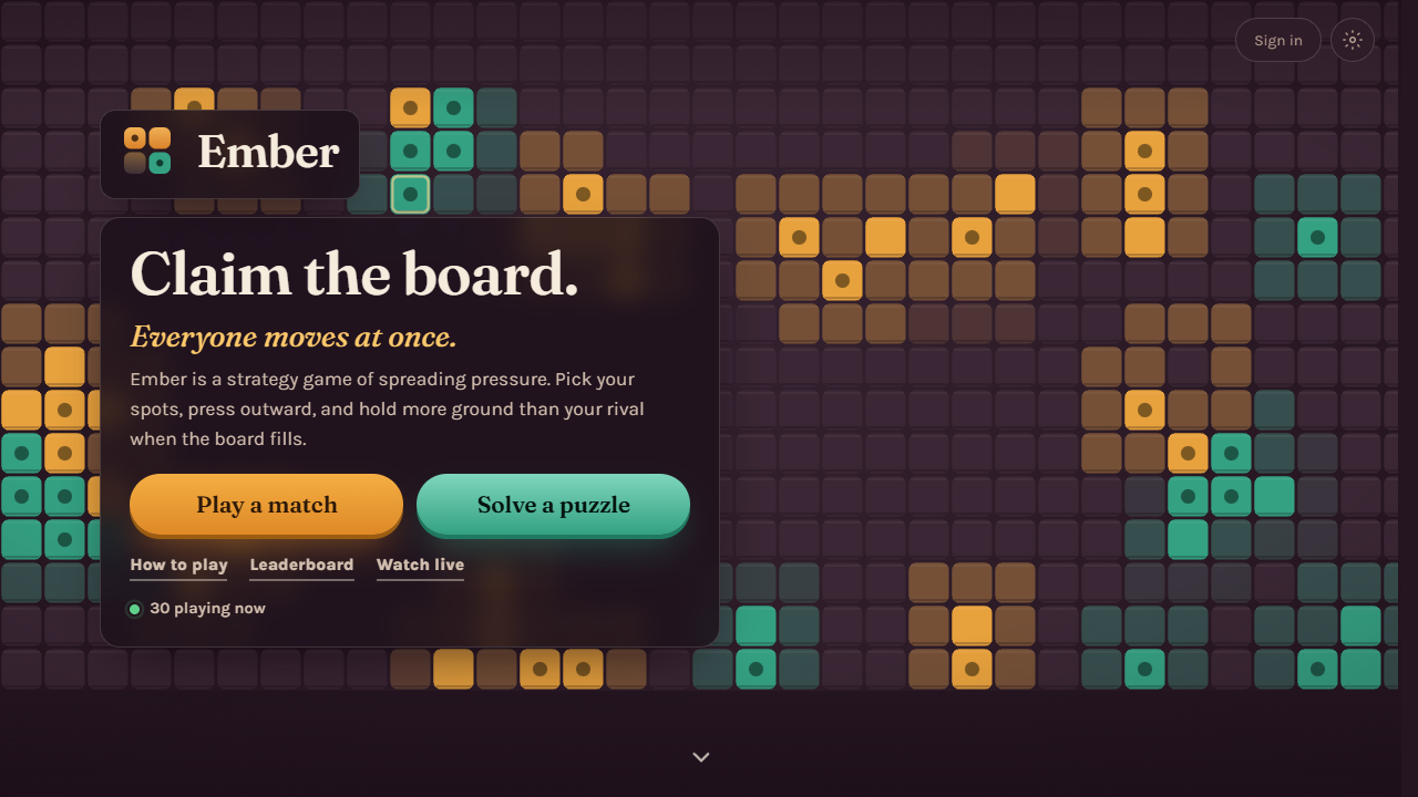 Screenshot of Ember – a strategy game where everyone moves at once