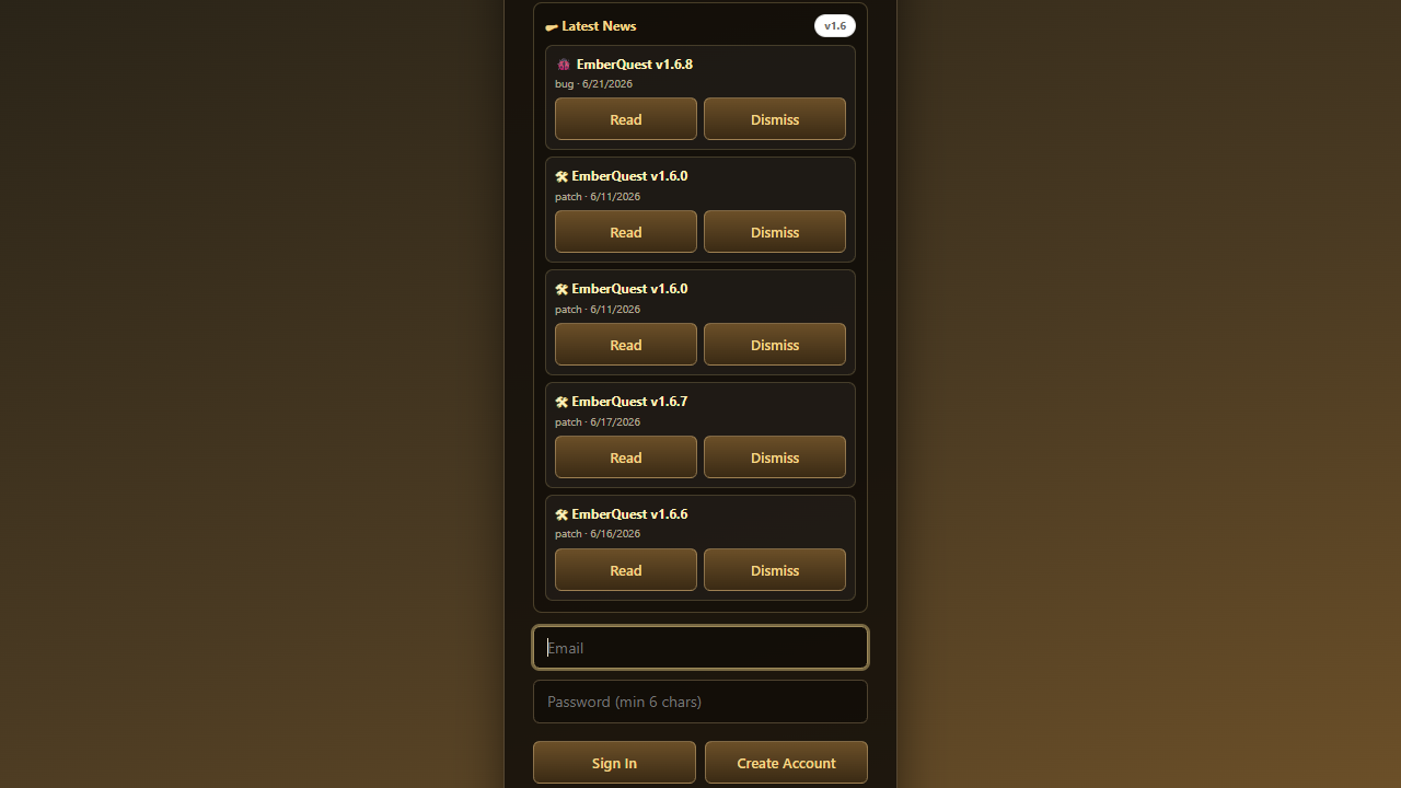 Screenshot of EmberQuest