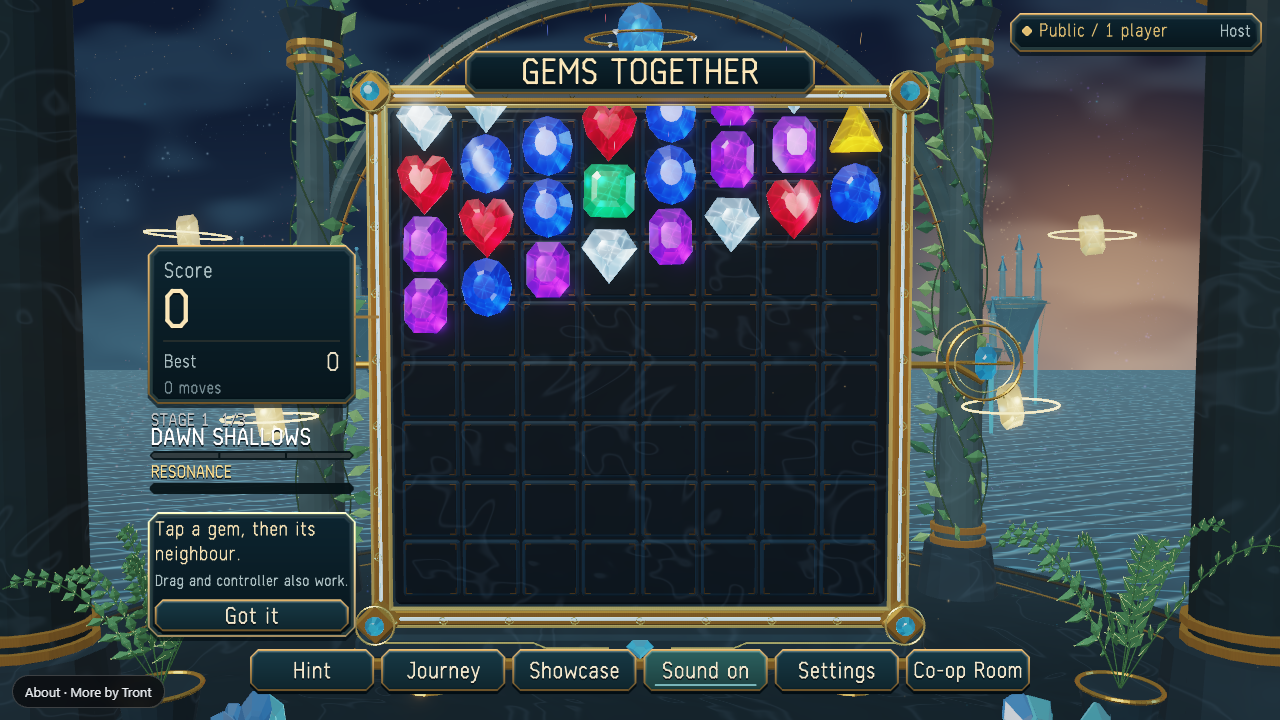 Screenshot of gemstogether