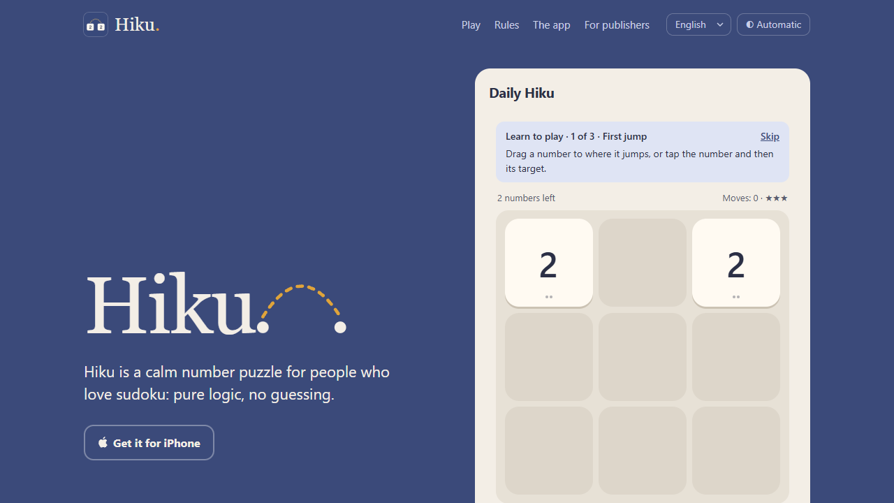 Screenshot of I made a new number puzzle