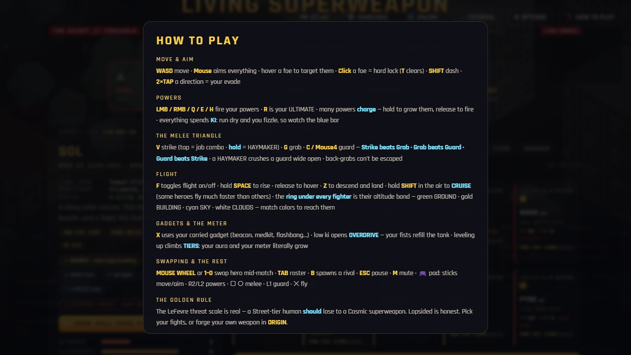 Screenshot of living superweapon