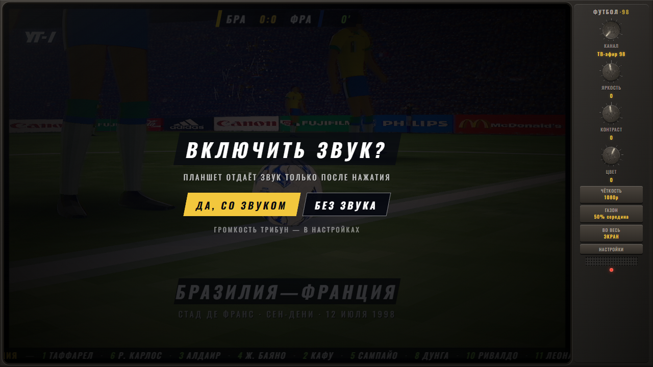 Screenshot of retro soccer