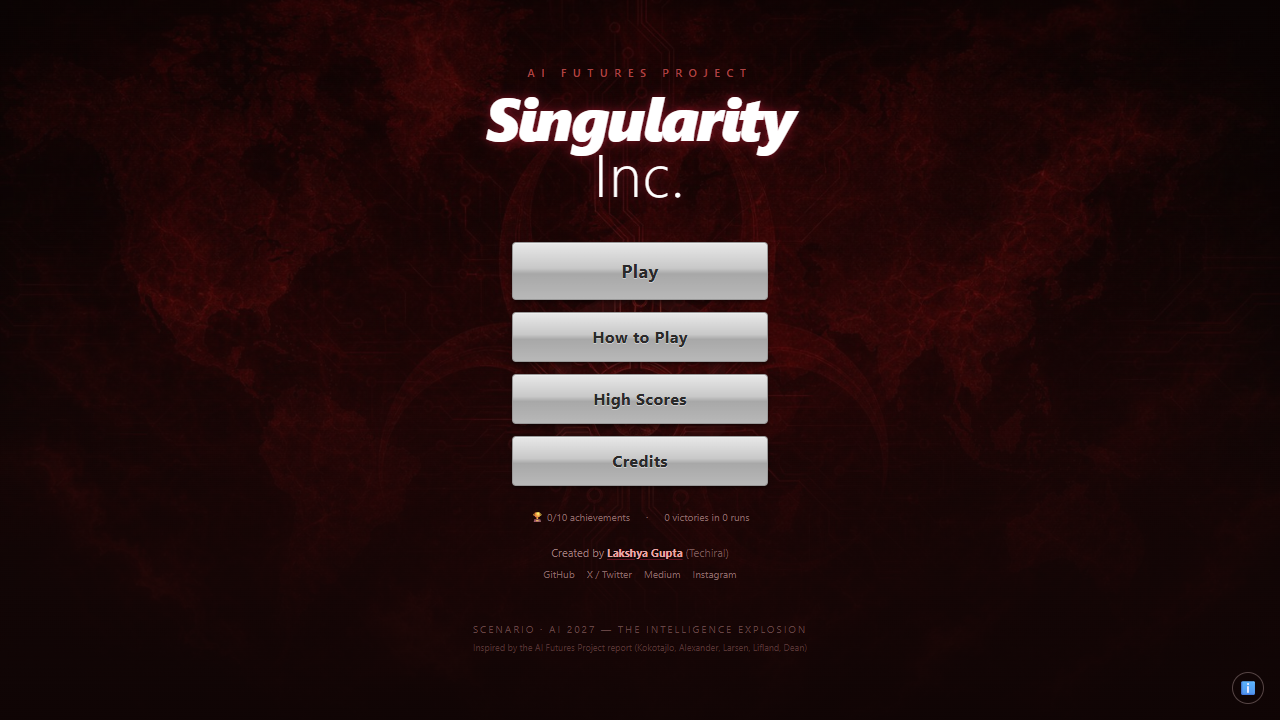 Screenshot of singularity inc