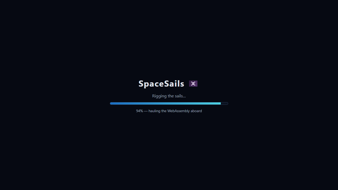 Screenshot of SpaceSails play