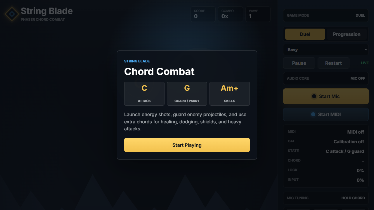 Screenshot of String Blade
