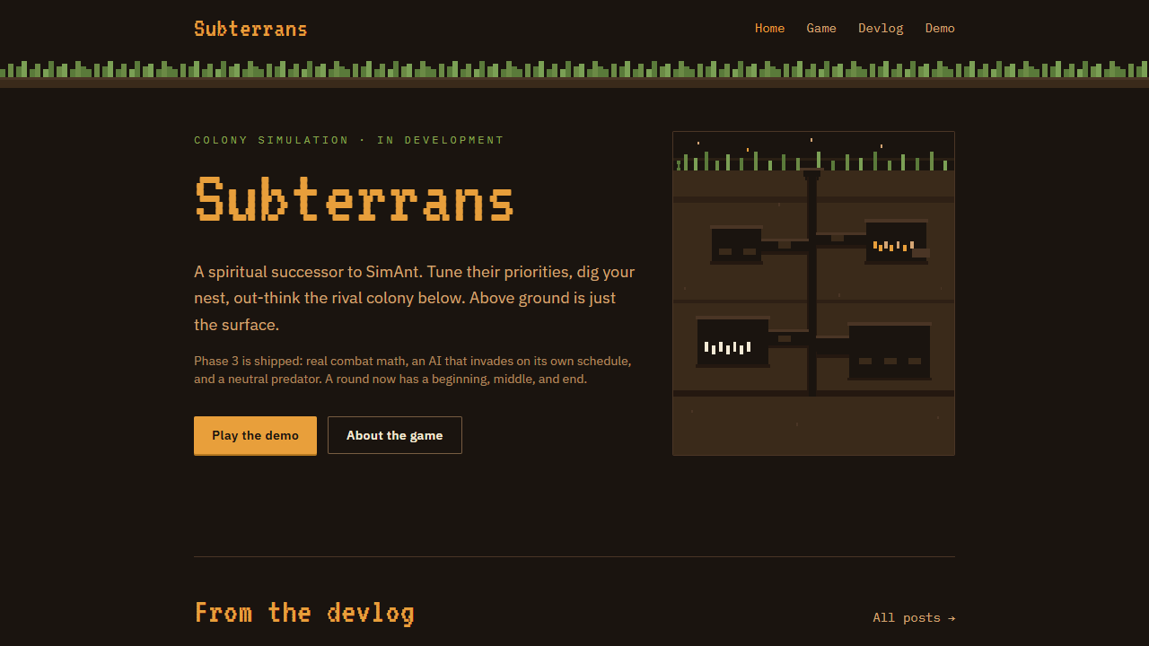 Screenshot of subterrans