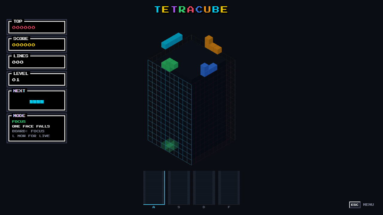 Screenshot of tetracube