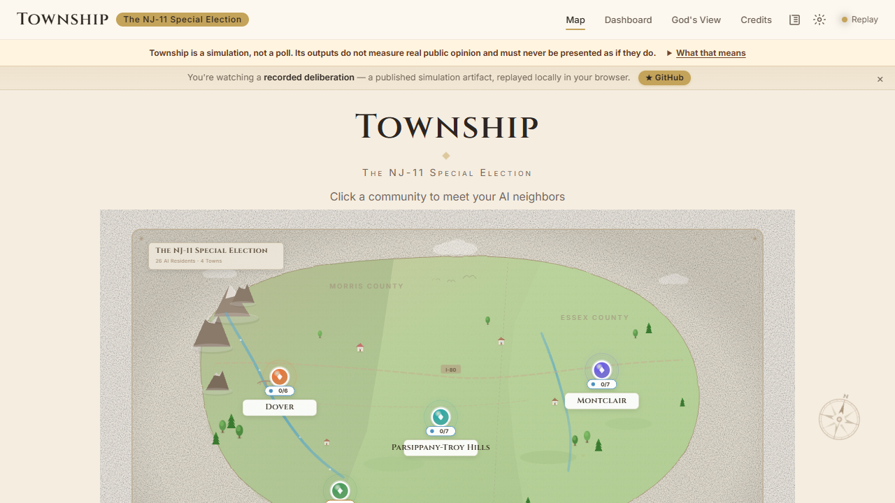 Screenshot of township
