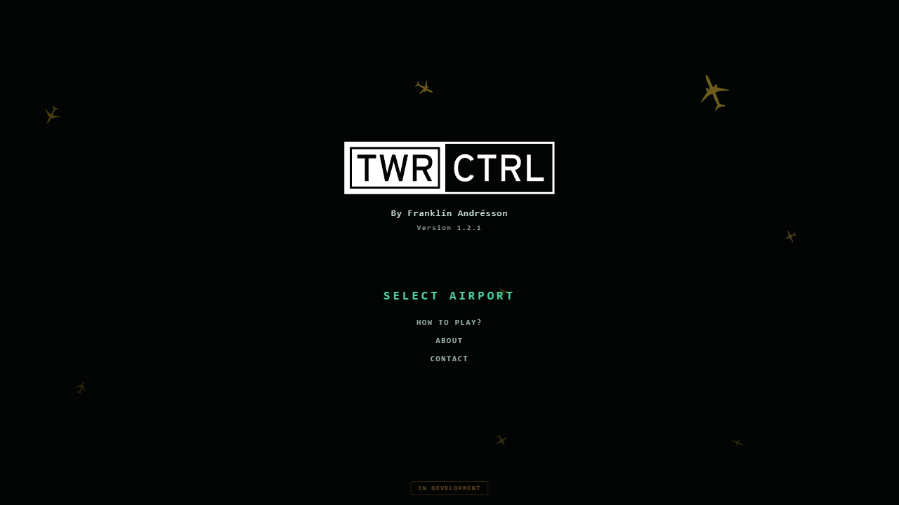 Screenshot of Twrctrl – Browser-Based Tower and Ground ATC Simulator
