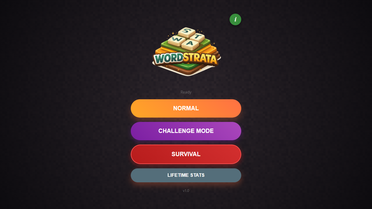 Screenshot of wordstrata